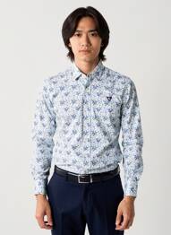 Chemise manches longues coupe cintrée bleu CAMBERABERO homme