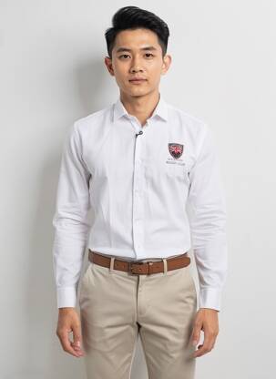 Chemise manches longues imprimé fantaisie blanc CAMBERABERO homme
