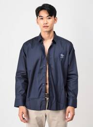 Chemise manches longues coupe droite bleu CAMBERABERO homme