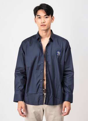 Chemise manches longues coupe droite bleu CAMBERABERO homme