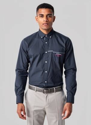 Chemise manches longues coupe cintrée bleu CAMBERABERO homme