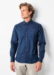 Chemise manches longues coupe cintrée bleu CAMBERABERO homme