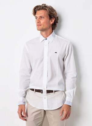 Chemise manches longues coupe cintrée blanc CAMBERABERO homme