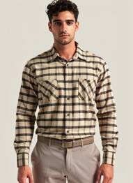 Chemise manches longues poches beige CAMBERABERO homme