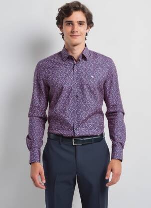 Chemise manches longues imprimé fleurs bleu CAMBERABERO homme