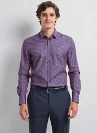 Chemise manches longues coupe cintrée bleu CAMBERABERO homme
