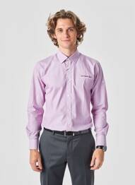 Chemise manches longues coupe cintrée violet CAMBERABERO homme