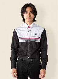 Chemise manches longues coupe cintrée noir CAMBERABERO homme