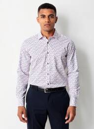 Chemise manches longues imprimé fantaisie bleu CAMBERABERO homme