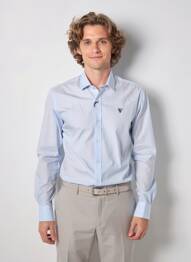 Chemise manches longues coupe cintrée bleu CAMBERABERO homme