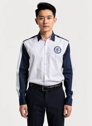 Chemise manches longues coupe cintrée blanc CAMBERABERO homme