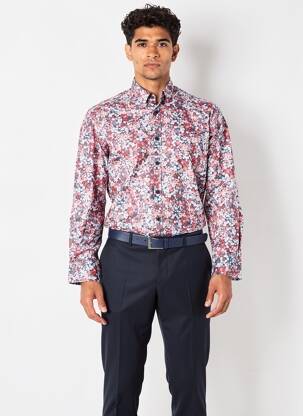 Chemise manches longues coupe droite rose CAMBERABERO homme