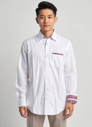 Chemise manches longues coupe droite blanc CAMBERABERO homme
