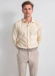 Chemise manches longues coupe droite beige CAMBERABERO homme