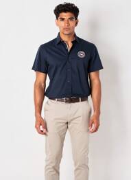 Chemise manches courtes coupe cintrée bleu CAMBERABERO homme