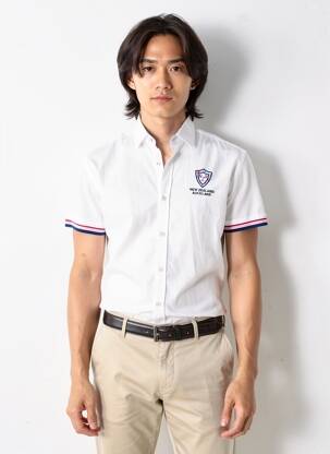 Chemise manches courtes coupe cintrée blanc CAMBERABERO homme