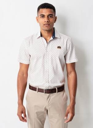 Chemise manches courtes coupe cintrée orange CAMBERABERO homme