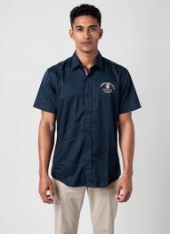 Chemise manches courtes coupe cintrée bleu CAMBERABERO homme