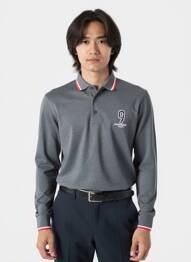 Polo tissage chiné manches longues gris CAMBERABERO homme