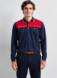 Polo manches longues manches longues bleu CAMBERABERO homme