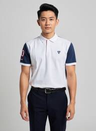 Polo tissage jersey manches courtes blanc CAMBERABERO homme