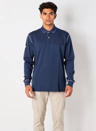 Polo manches longues manches longues bleu CAMBERABERO homme