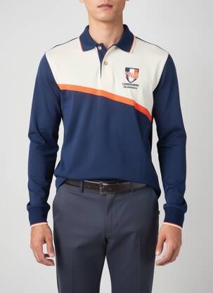 Polo manches longues manches longues bleu CAMBERABERO homme