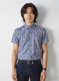 Chemise manches courtes coupe cintrée bleu CAMBERABERO homme