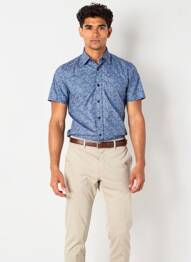Chemise manches courtes poches bleu CAMBERABERO homme