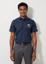 Chemise manches courtes coupe cintrée bleu CAMBERABERO homme