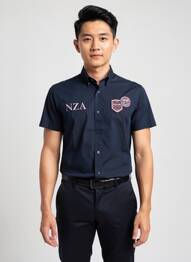 Chemise manches courtes coupe cintrée bleu CAMBERABERO homme
