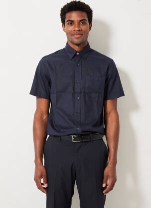 Chemise manches courtes poches bleu CAMBERABERO homme