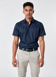 Chemise manches courtes poches bleu CAMBERABERO homme