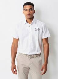Chemise manches courtes coupe cintrée blanc CAMBERABERO homme