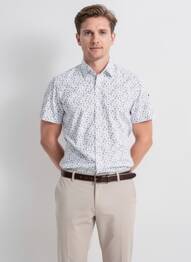 Chemise manches courtes coupe cintrée blanc CAMBERABERO homme