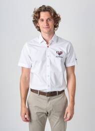 Chemise manches courtes coupe cintrée blanc CAMBERABERO homme