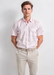 Chemise manches courtes poches rose CAMBERABERO homme