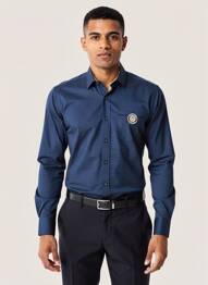 Chemise manches longues poignets boutonnés bleu CAMBERABERO homme