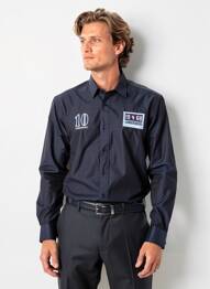 Chemise manches longues poignets boutonnés bleu CAMBERABERO homme