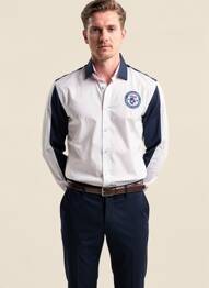 Chemise manches longues poignets boutonnés blanc CAMBERABERO homme