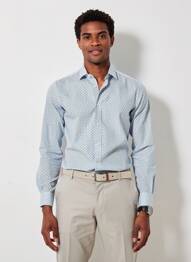 Chemise manches longues imprimé fantaisie bleu CAMBERABERO homme