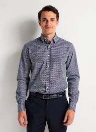 Chemise manches longues poignets boutonnés bleu CAMBERABERO homme
