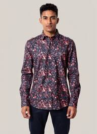 Chemise manches longues poignets boutonnés bleu CAMBERABERO homme