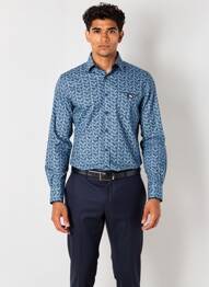Chemise manches longues poches bleu CAMBERABERO homme