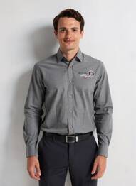 Chemise manches longues coupe droite gris CAMBERABERO homme
