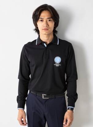 Polo manches longues manches longues noir CAMBERABERO homme