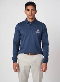 Polo manches longues manches longues bleu CAMBERABERO homme