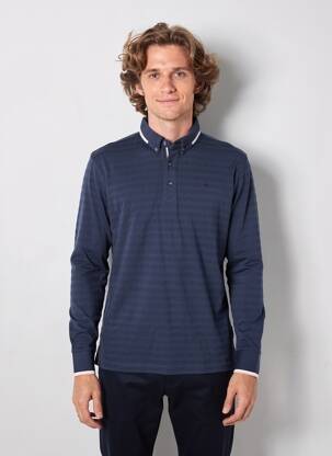 Polo manches longues manches longues bleu CAMBERABERO homme