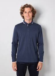 Polo manches longues manches longues bleu CAMBERABERO homme