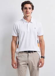 Polo tissage jersey manches courtes blanc CAMBERABERO homme